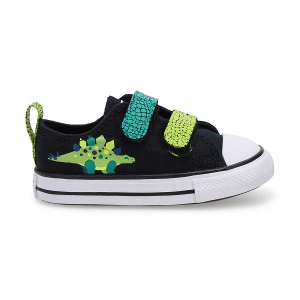 Baskets CHUCK TAYLOR ALL STAR DINOS, noir/blanc/mante néon, bébés