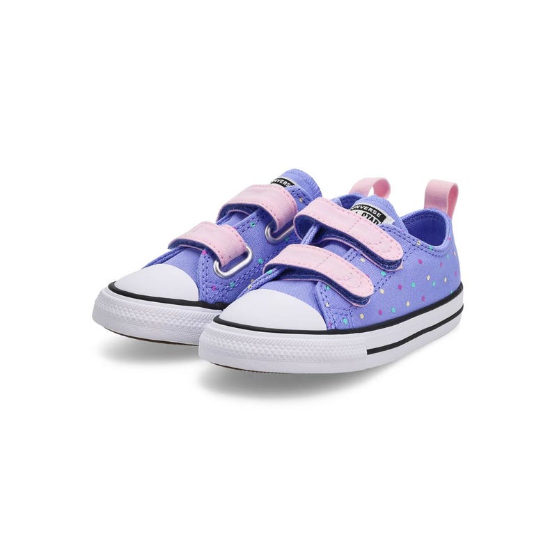 Baskets faciles à enfiler CHUCK TAYLOR ALL STAR BEADS, pervenche/New Found Bloom/blanc, bébés