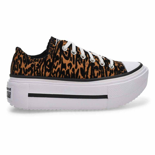 Women's  Chuck Taylor All Star Leopard Double Stack Sneaker -  Incensed/Black