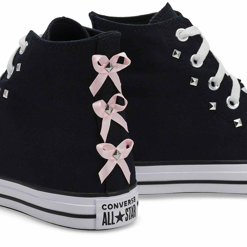Women's Chuck Taylor All Star Bows & Studs Sneaker - Black/Pink Frosting