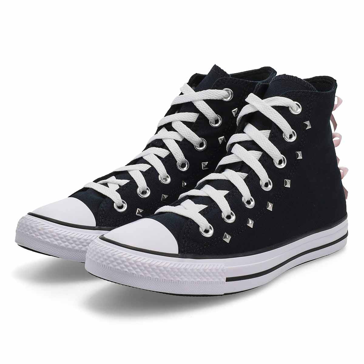 Baskets CHUCK TAYLOR ALL STAR BOWS & STUDS, noir/glaçage rose, femmes