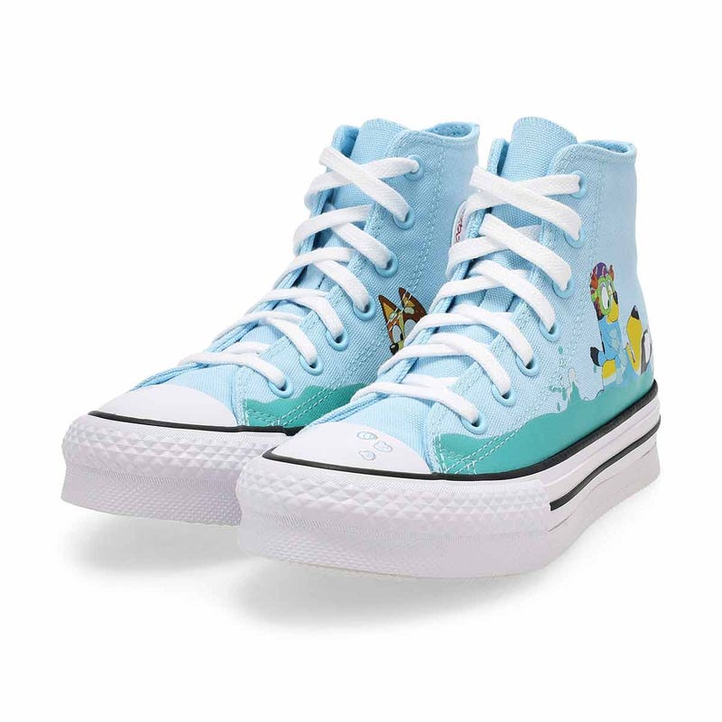 Kids'  Chuck Taylor All Star Eva Lift - Bluey High Top Sneaker - Blue/White/Multi