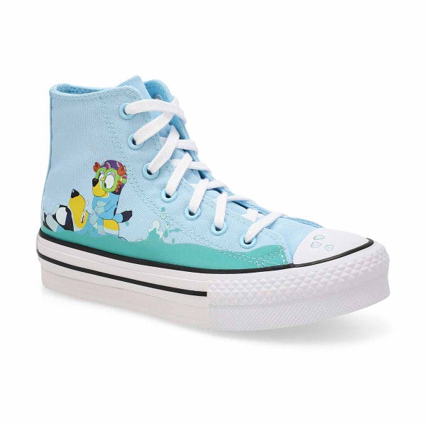 Kids'  Chuck Taylor All Star Eva Lift - Bluey High Top Sneaker - Blue/White/Multi