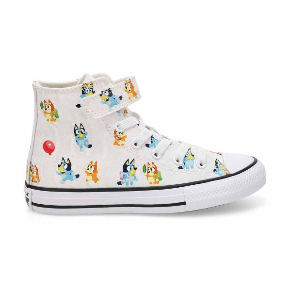 Kids' Chuck Taylor All Star 1V - Bluey High Top Sneaker - White/Multi/Black