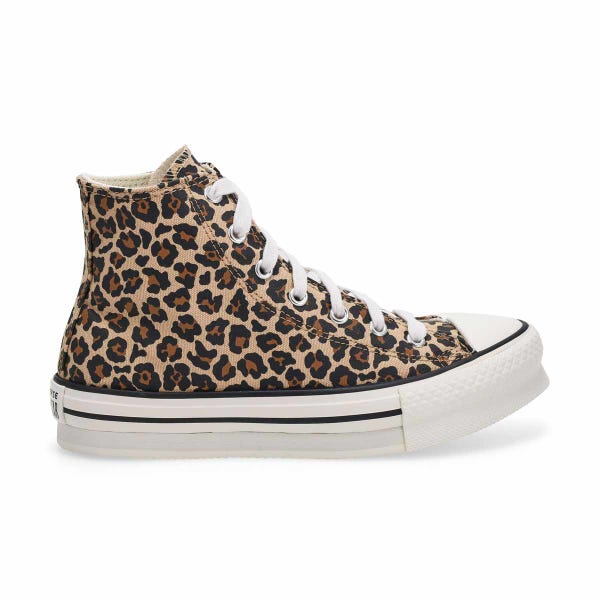 Baskets CTAS EVA LIFT HI BACK TO LEOPARD, brun, filles