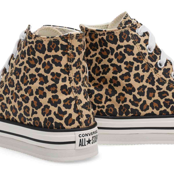 Baskets CTAS EVA LIFT HI BACK TO LEOPARD, brun, filles