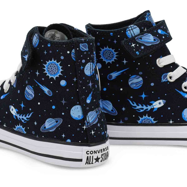 Kids'  Chuck Taylor All Star Colour Play High Top Sneaker -Black/White/Slacker Blue