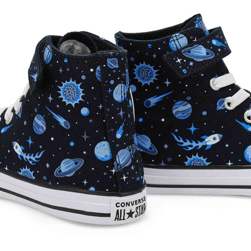 Kids'  Chuck Taylor All Star Colour Play High Top Sneaker -Black/White/Slacker Blue