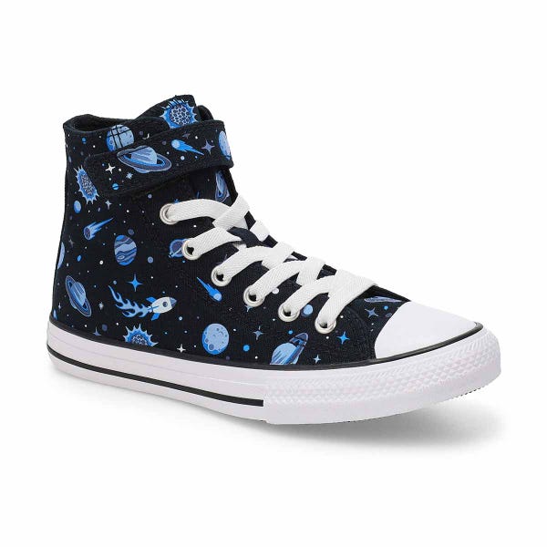 Kids'  Chuck Taylor All Star Colour Play High Top Sneaker -Black/White/Slacker Blue