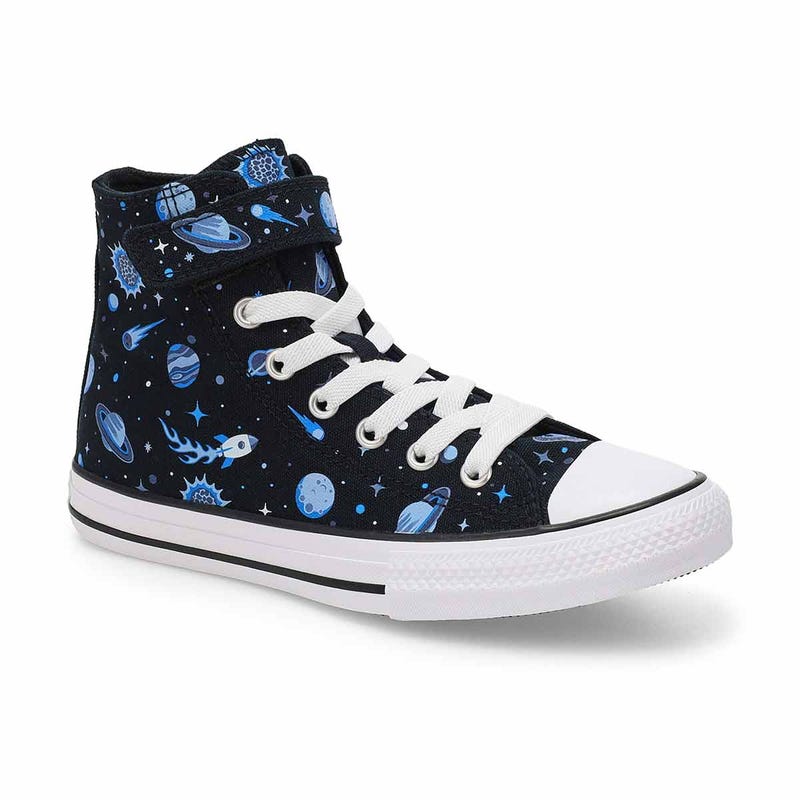 Kids'  Chuck Taylor All Star Colour Play High Top Sneaker -Black/White/Slacker Blue