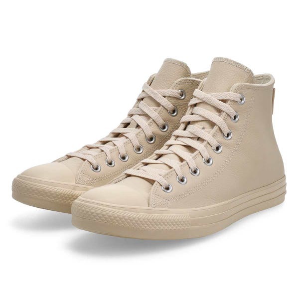 Baskets hautes en cuir CHUCK TAYLOR ALL STAR LEATHER HI TOP, dune pâle, hommes