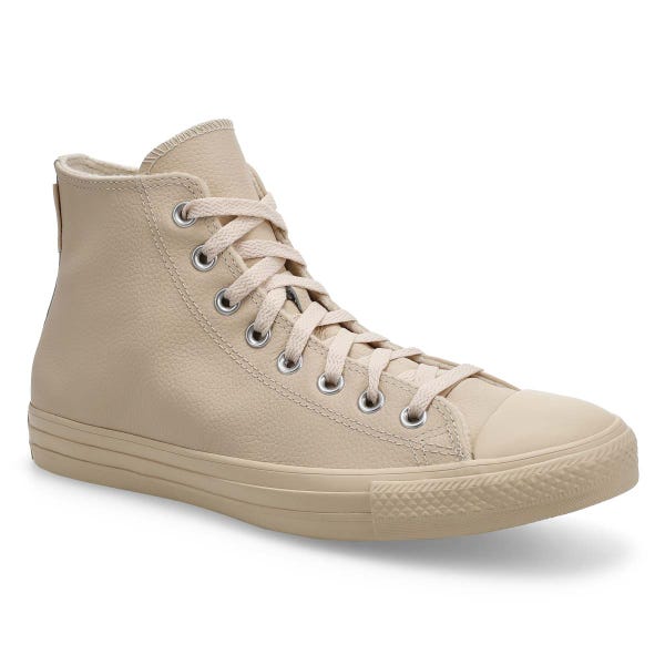 Baskets hautes en cuir CHUCK TAYLOR ALL STAR LEATHER HI TOP, dune pâle, hommes