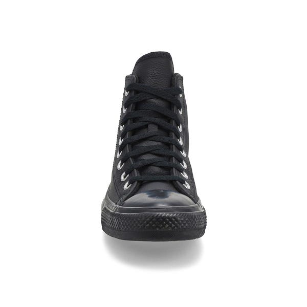Baskets hautes en cuir CHUCK TAYLOR ALL STAR LEATHER HI TOP, noir/noir, hommes
