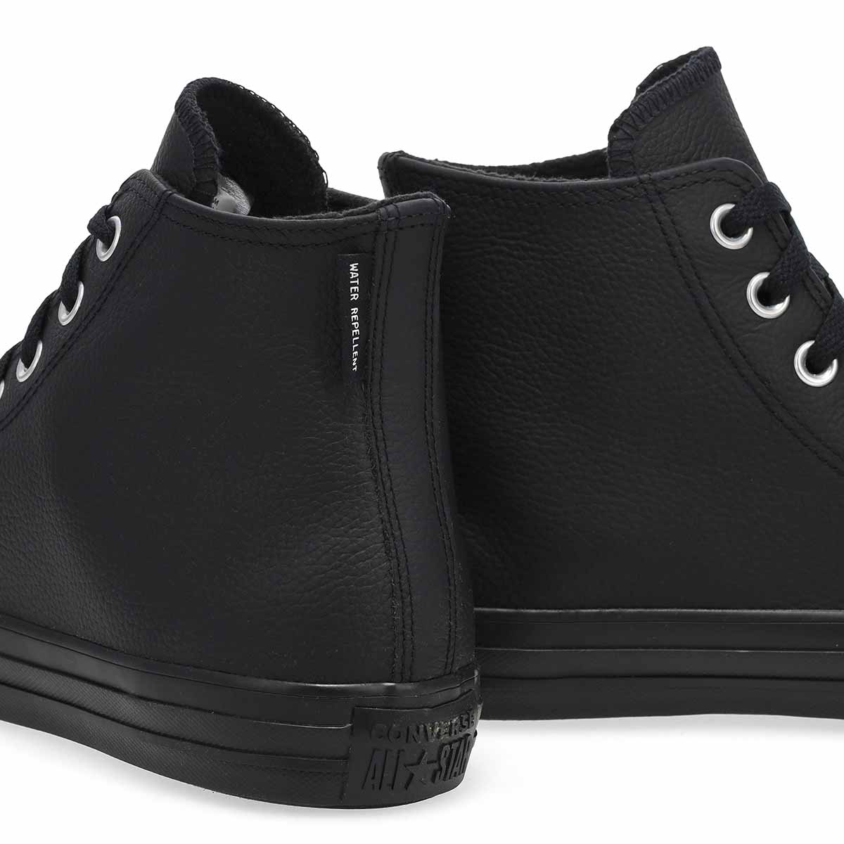 Men's Chuck Taylor All Star Leather Hi Top Sneaker - Black/Black