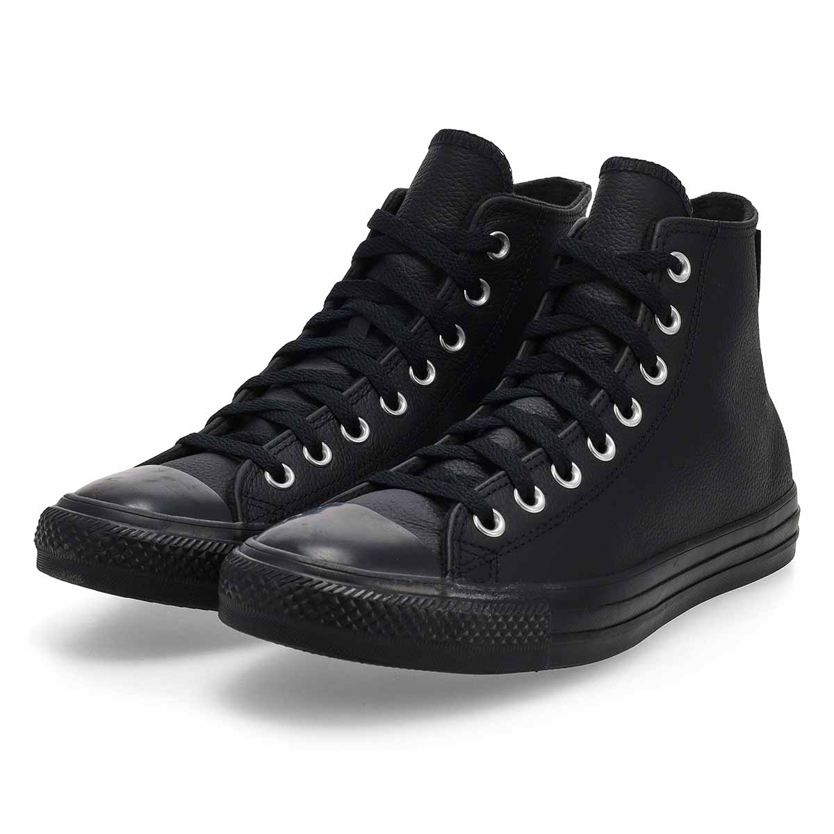 Men's Chuck Taylor All Star Leather Hi Top Sneaker - Black/Black