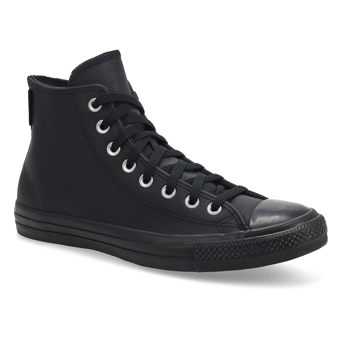 Men's Chuck Taylor All Star Leather Hi Top Sneaker - Black/Black