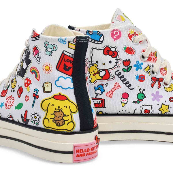 Women's  CTAS Hi Hello Kitty and Friends Sneaker - White/Pink/Green