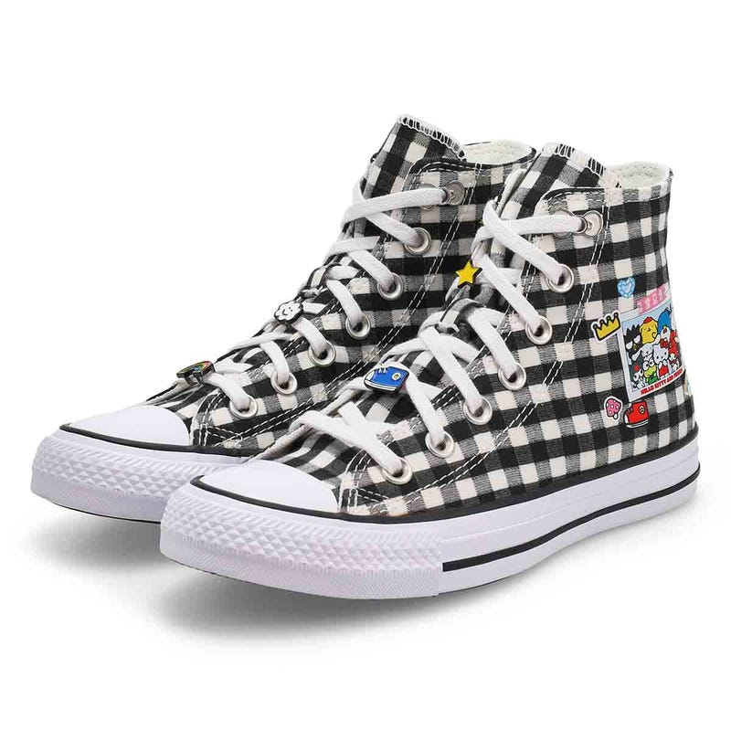 Women's  CTAS Hi Hello Kitty and Friends Sneaker - Black/White/Pink