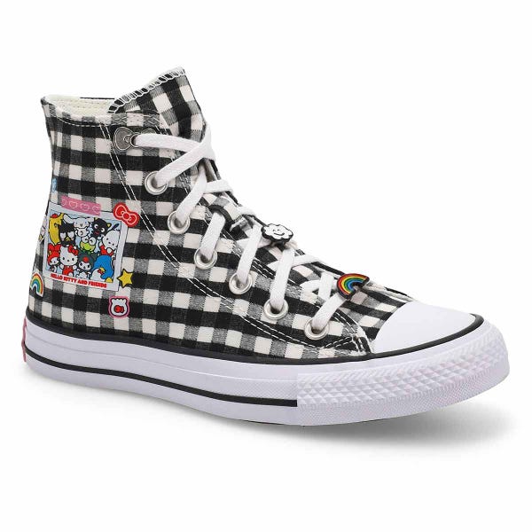 Women's  CTAS Hi Hello Kitty and Friends Sneaker - Black/White/Pink