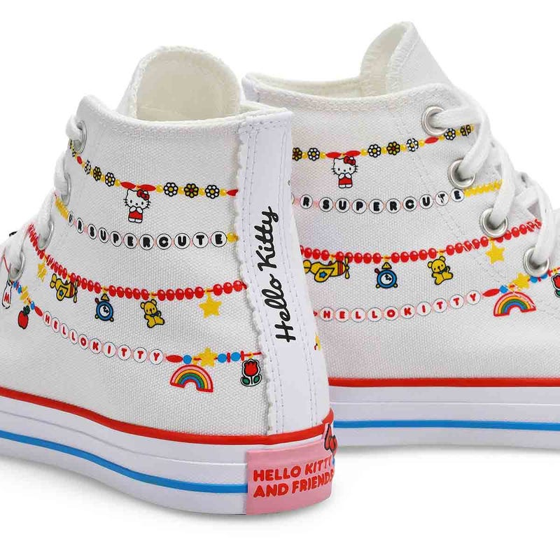 Women's CTAS Hi Hello Kitty And Friends Sneaker - White/Red/Yellow