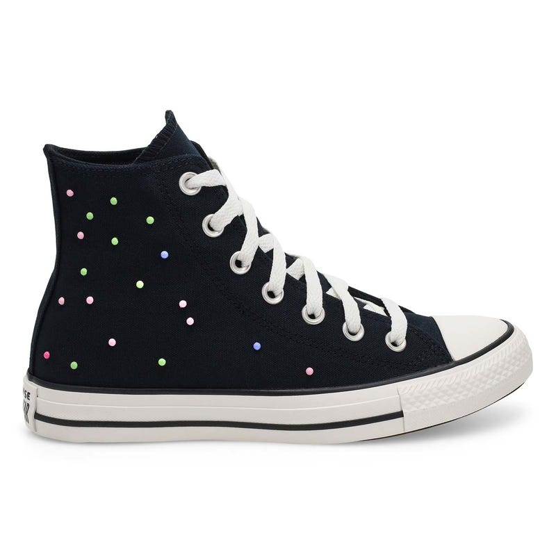 Baskets hautes CHUCK TAYLOR ALL STAR, noir/rose/pervenche, femmes