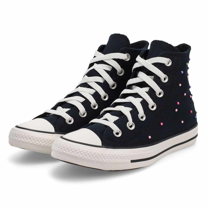 Baskets hautes CHUCK TAYLOR ALL STAR, noir/rose/pervenche, femmes