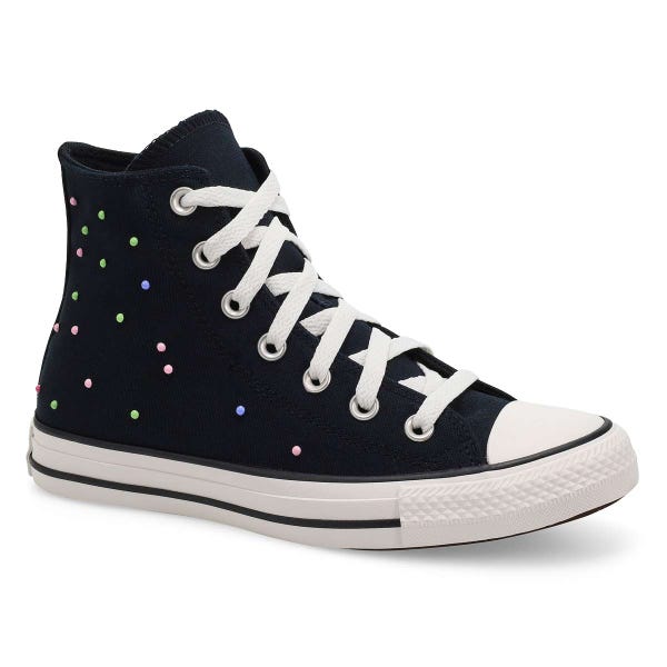 Baskets hautes CHUCK TAYLOR ALL STAR, noir/rose/pervenche, femmes