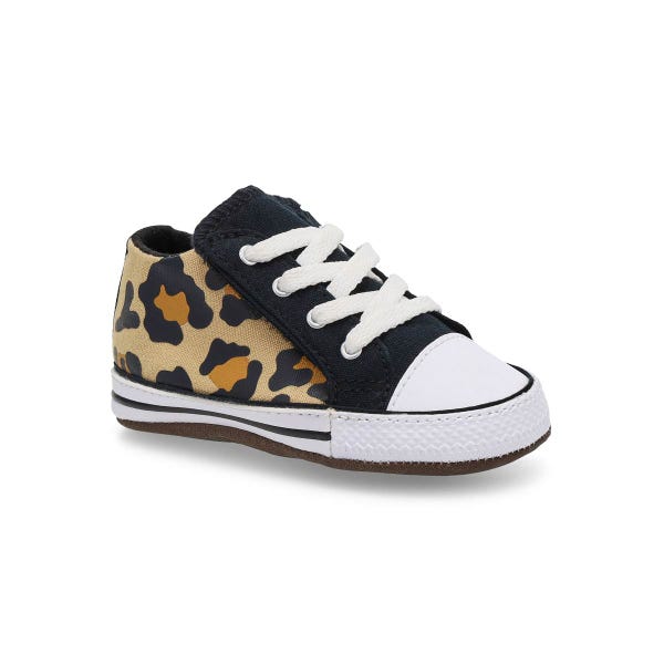 Infants' Chuck Taylor All Star Cribster Leopard Sneaker - Ivory/Black/White