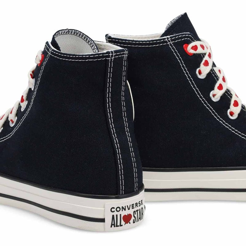 Baskets CTAS HEARTS AND ROSES, noir/blanc vintage/rouge, filles