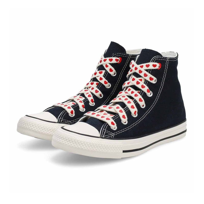 Baskets CTAS HEARTS AND ROSES, noir/blanc vintage/rouge, filles