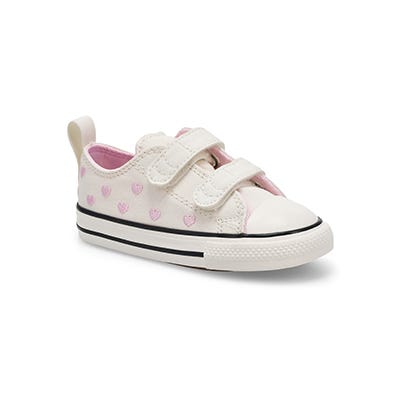 Baskets CHUCK TAYLOR ALL STAR, blanc vintage/rose/noir, bébés