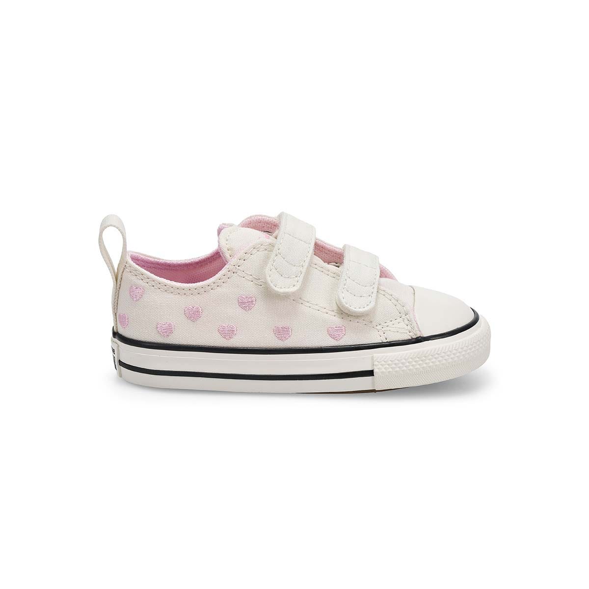 Baskets CHUCK TAYLOR ALL STAR, blanc vintage/rose/noir, bébés