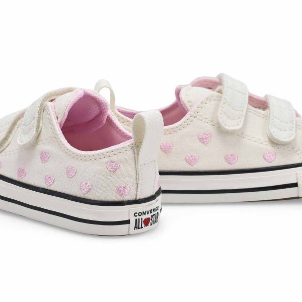 Baskets CHUCK TAYLOR ALL STAR, blanc vintage/rose/noir, bébés