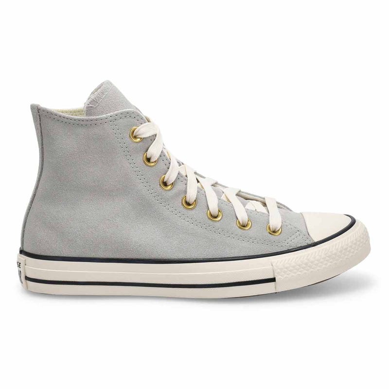 Women's Chuck Taylor All Star Suede Hi Top Sneaker -  Grey/Egret/Black