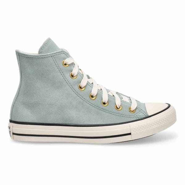 Women's Chuck Taylor All Star Suede Hi Top Sneaker -  Thyme Again/Egret/Black
