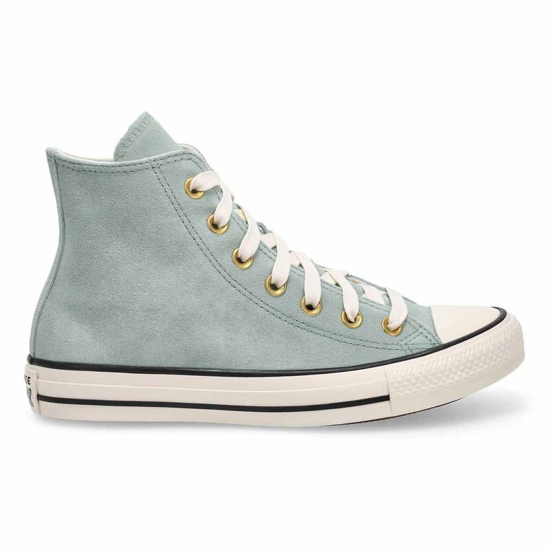Women's Chuck Taylor All Star Suede Hi Top Sneaker -  Thyme Again/Egret/Black