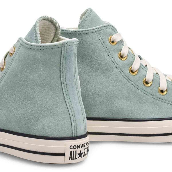 Women's Chuck Taylor All Star Suede Hi Top Sneaker -  Thyme Again/Egret/Black