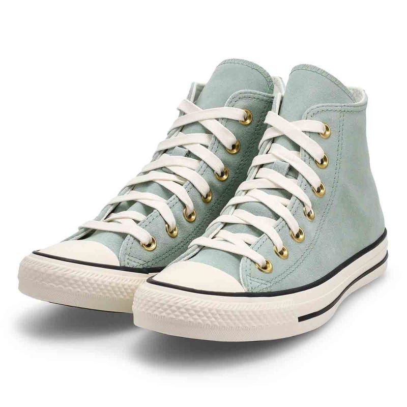 Women's Chuck Taylor All Star Suede Hi Top Sneaker -  Thyme Again/Egret/Black