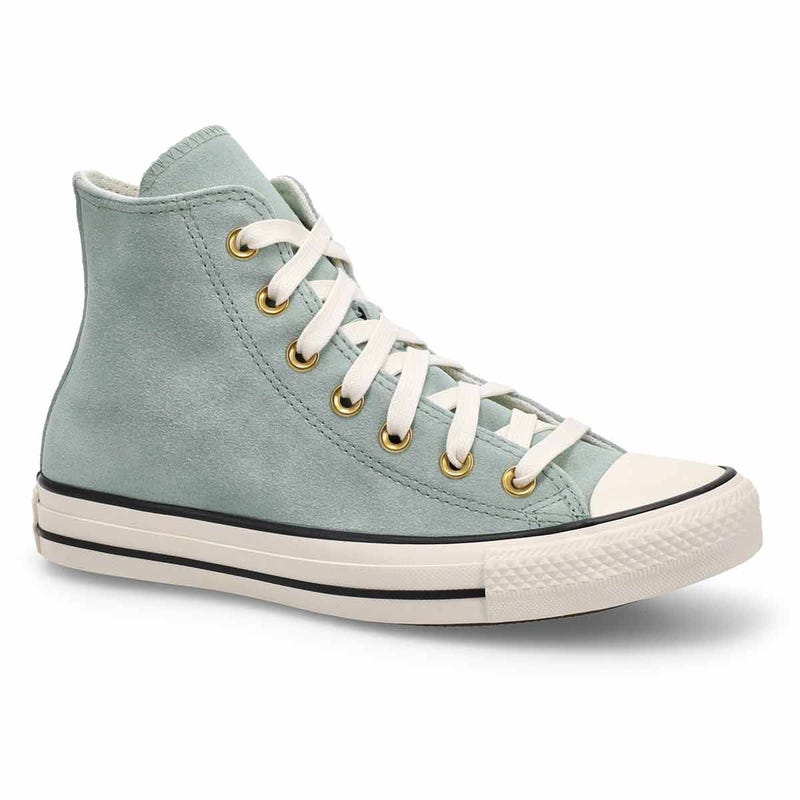 Women's Chuck Taylor All Star Suede Hi Top Sneaker -  Thyme Again/Egret/Black