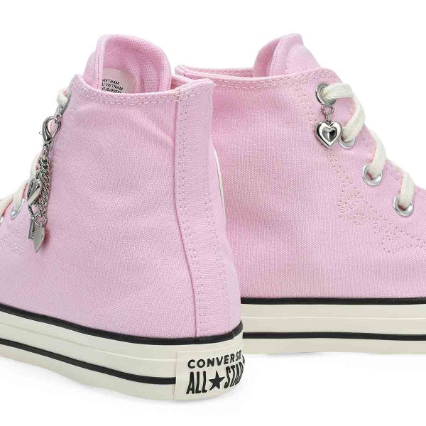 Baskets hautes CHUCK TAYLOR ALL STAR, rose/blanc vintage/noir, femmes