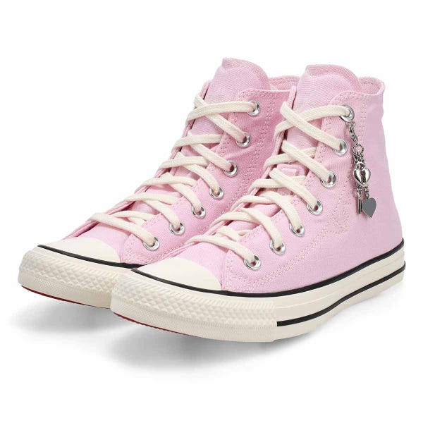 Baskets hautes CHUCK TAYLOR ALL STAR, rose/blanc vintage/noir, femmes