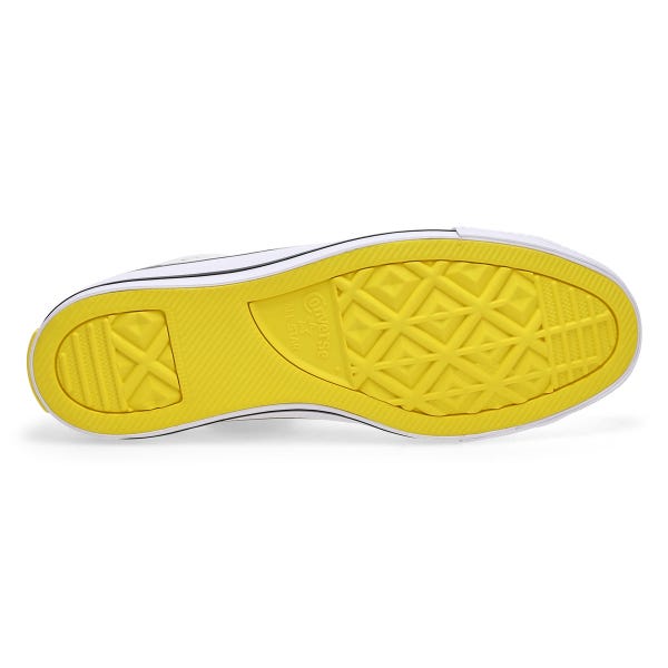 Unisex Chuck Taylor All Star Classic Hi Top Sneaker - White/Yellow/White