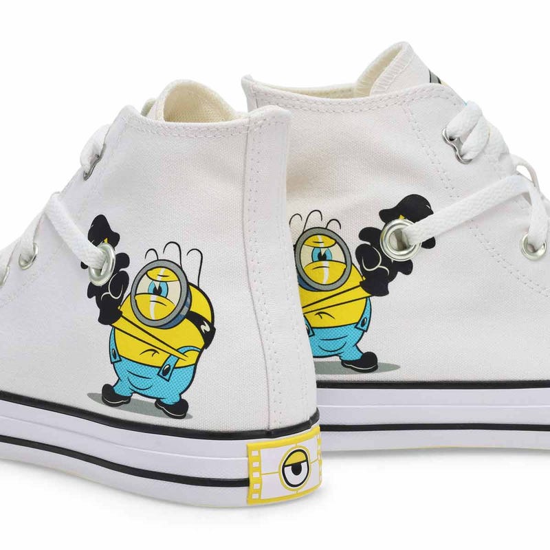 Unisex Chuck Taylor All Star Classic Hi Top Sneaker - White/Yellow/White