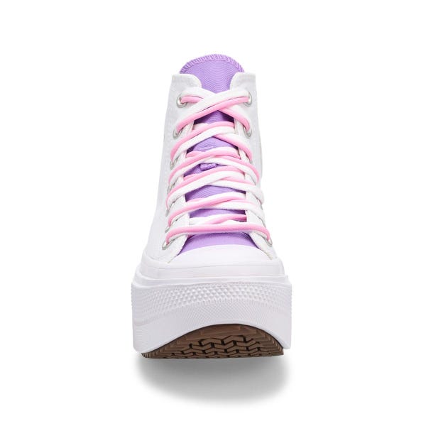 Women's Chuck Taylor All Star Double Stack Friends Platform Sneaker - White/Pink/Purple