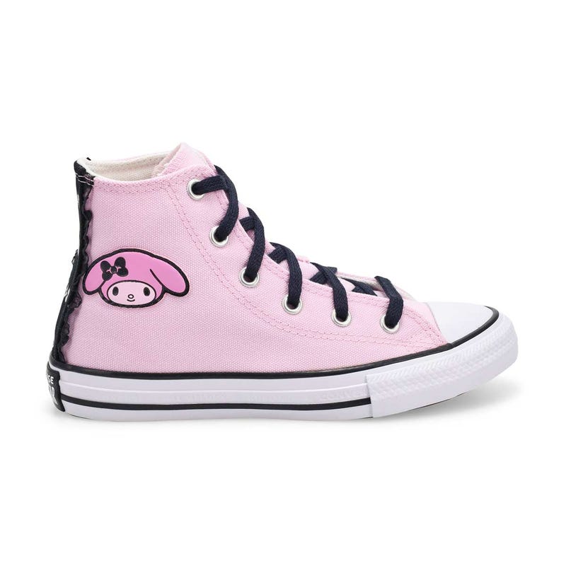 Girls' Chuck Taylor All Star My Melody & Kuromi high-top sneaker.