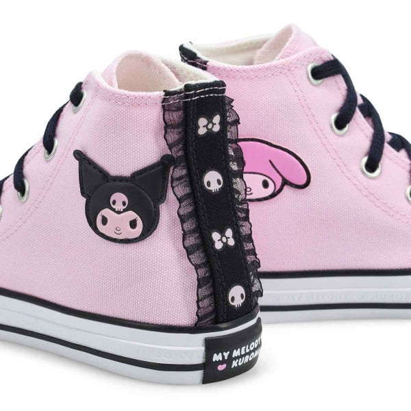 Girls' Chuck Taylor All Star My Melody & Kuromi high-top sneaker.