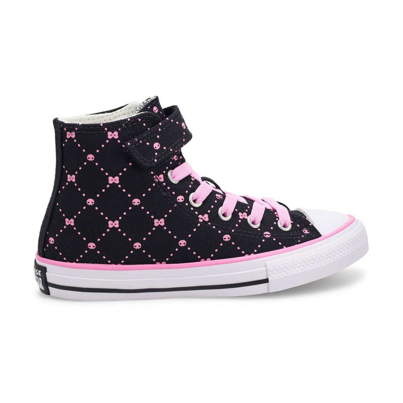 Girls' high-top Chuck Taylor All Star 1V sneaker with My Melody & Kuromi styling.