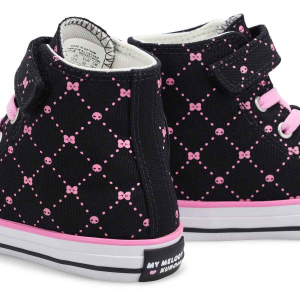Girls' high-top Chuck Taylor All Star 1V sneaker with My Melody & Kuromi styling.