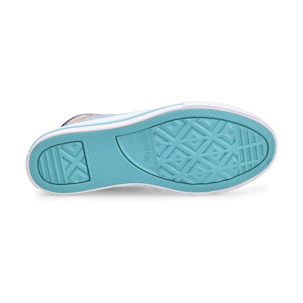 Kids' Converse Chuck Taylor All Star Dragon Ball Z Goten/Trunks High Top Sneaker - Light Blue/Neon M
