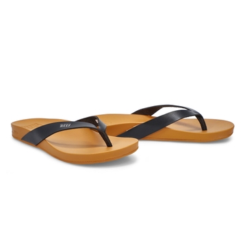 Women's Cushion Bounce Court Flip Flops - Black